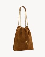 YSL Jamie Large Pochon In Suede - Image 5